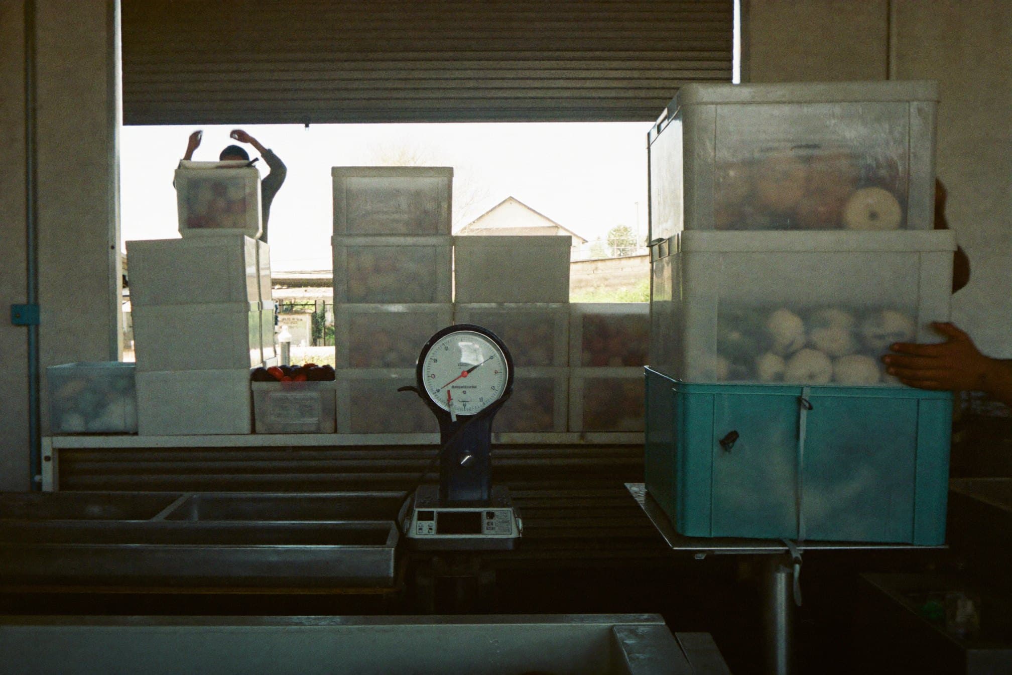 Raw materials being received and recorded at a production facility
